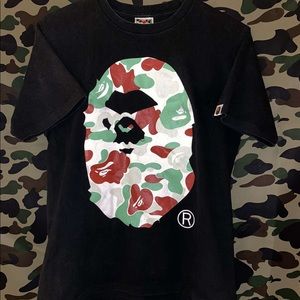 BAPE Christmas Camo Ape Head Tee Shirt